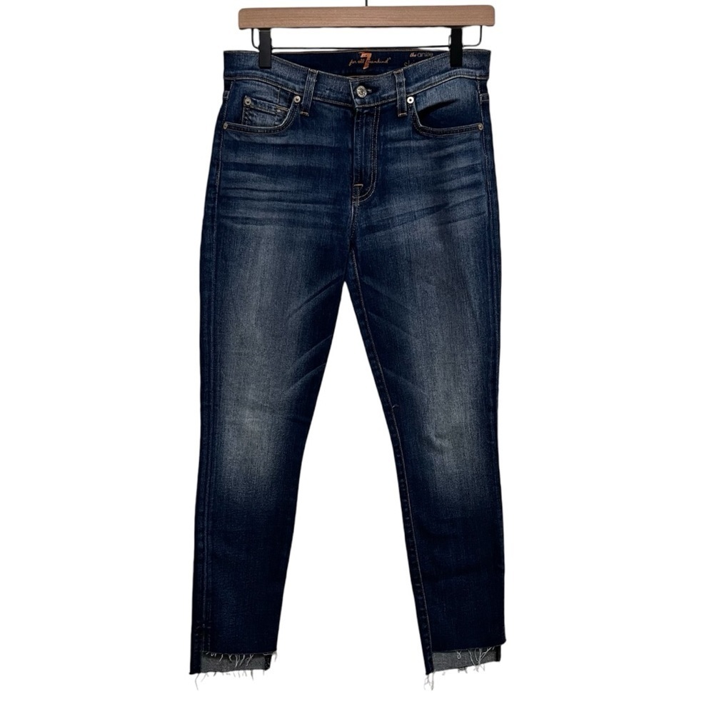 7 For All Mankind NWOT Ankle Skinny With Frayed Hem Size 27